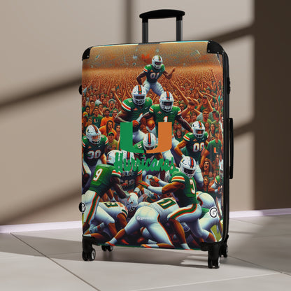 University of Miami Hurricanes College Football Team Bag Rolling Suitcase Travel Accessories