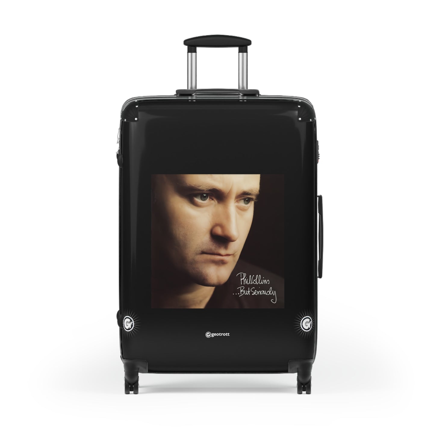 Phil Collins But Seriously Eighties Music Album Luggage Bag Rolling Suitcase Spinner