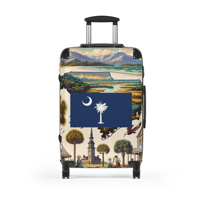 South Carolina USA STATE FLAGS Luggage Bag Rolling Suitcase Spinner