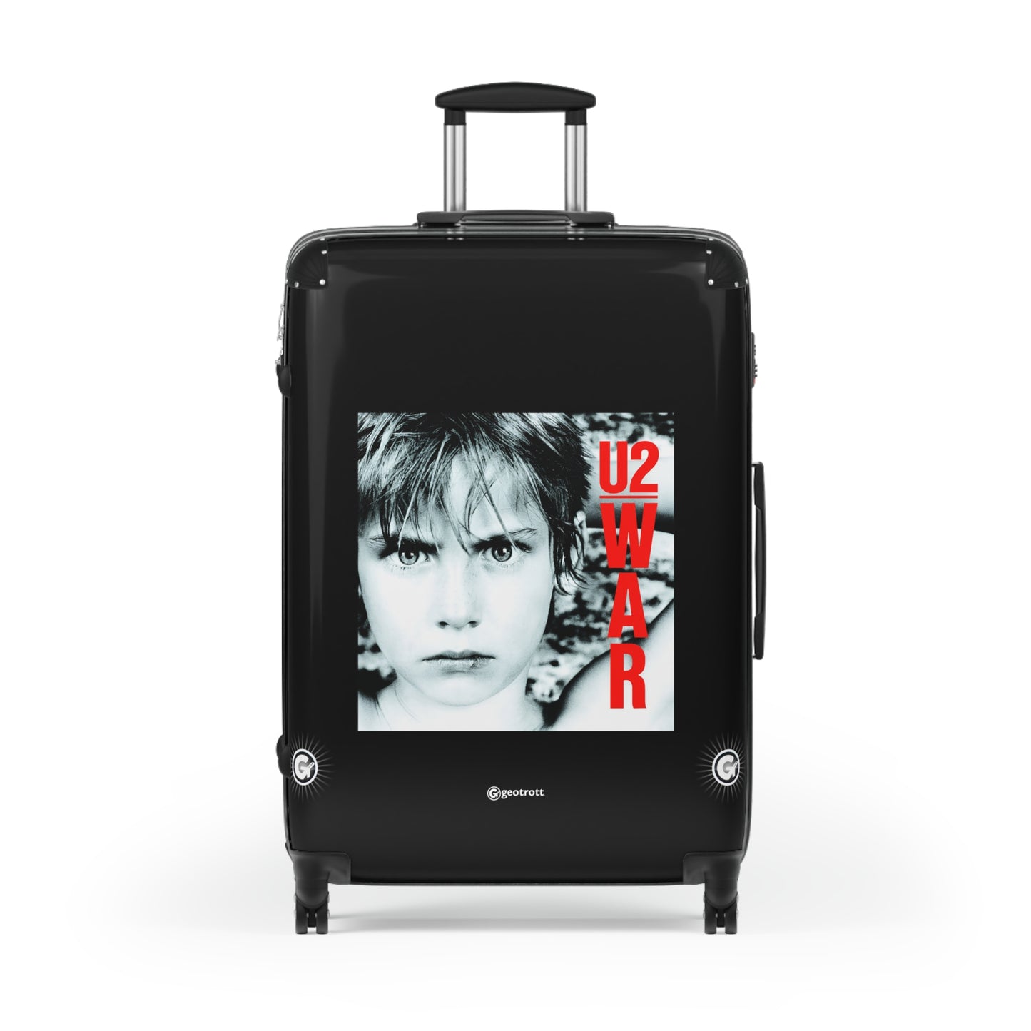 U2 War Eighties Music Album Luggage Bag Rolling Suitcase Spinner