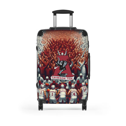 Alabama Crimson Tide Big Al College Team Luggage Bag Rolling Suitcase Spinner