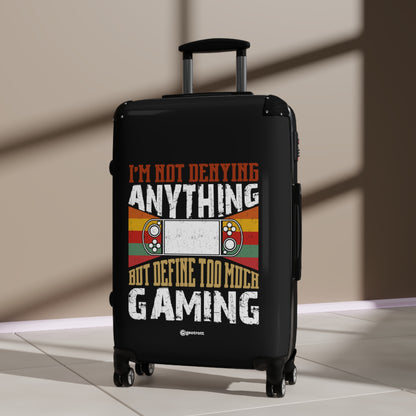 I am not Denying Anything but Define too much Gaming Gamer Gaming Suitcase-Bags-Geotrott