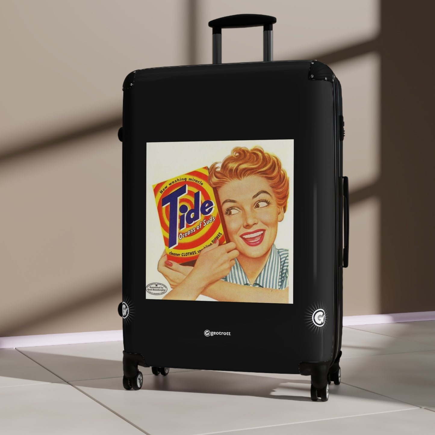 TIDE Laundry Detergent Oceans Of Suds Vintage Posters Retro Ad Luggage Bag Rolling Suitcase Spinner