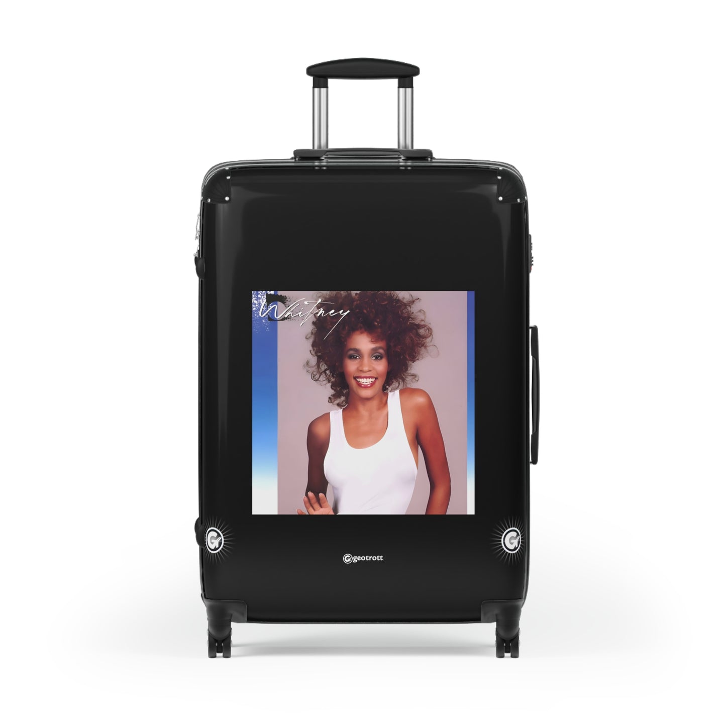 Whitney Houston Whitney Eighties Music Album Luggage Bag Rolling Suitcase Spinner