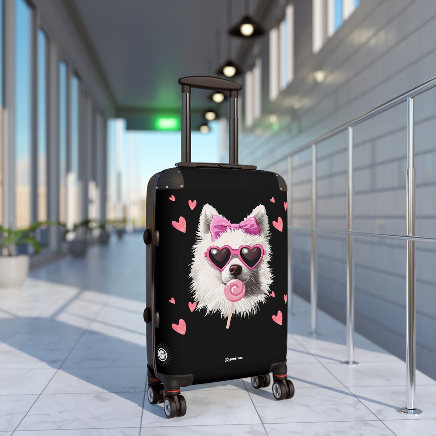 Midnight Glam Pooch Luggage Bag Rolling Suitcase Spinner