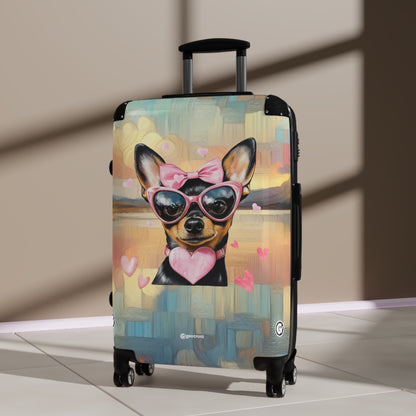 Sweetheart Chihuahua Bliss Luggage Bag Rolling Suitcase Spinner