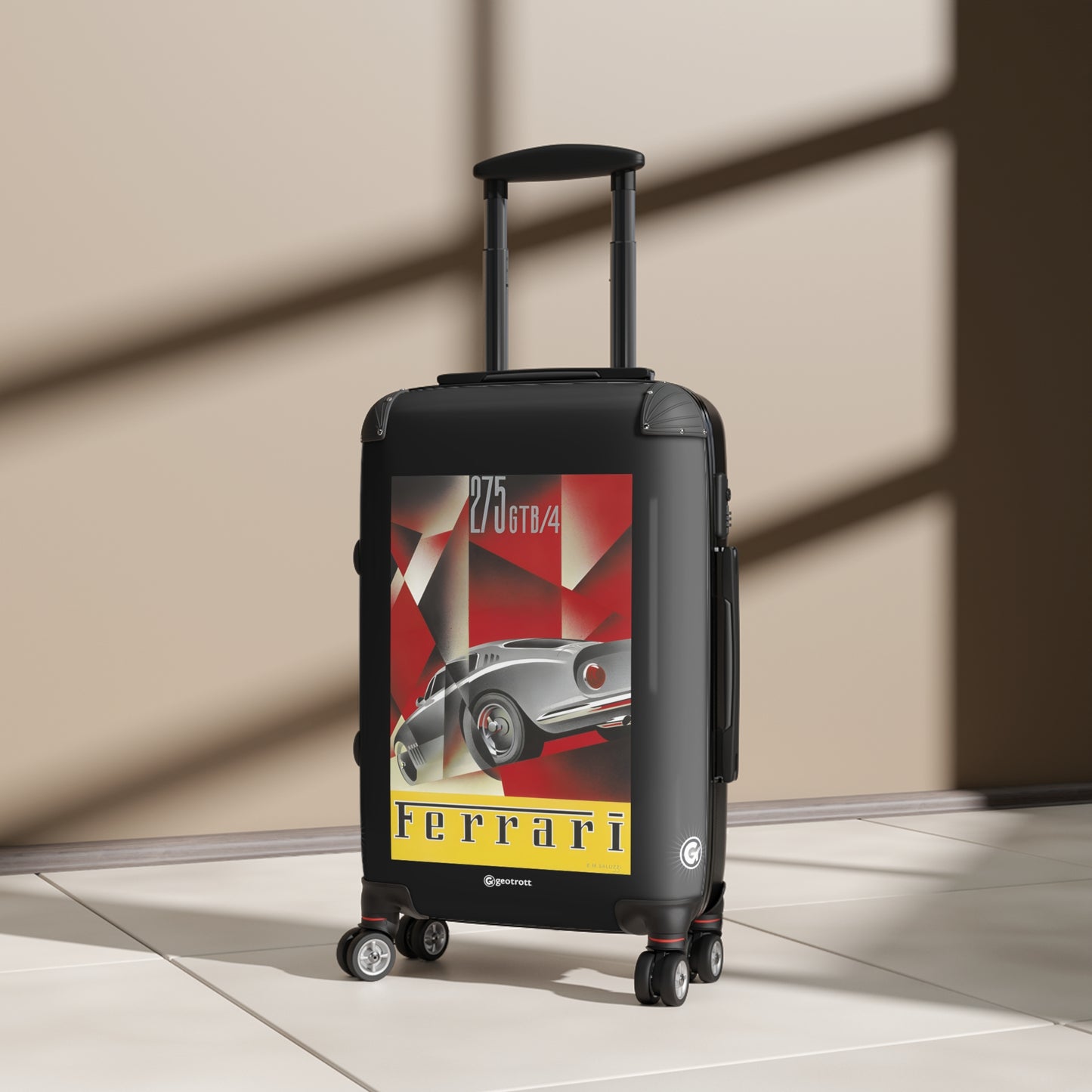 Ferrari 275 GTB4 Vintage Posters Retro Ad Luggage Bag Rolling Suitcase Spinner