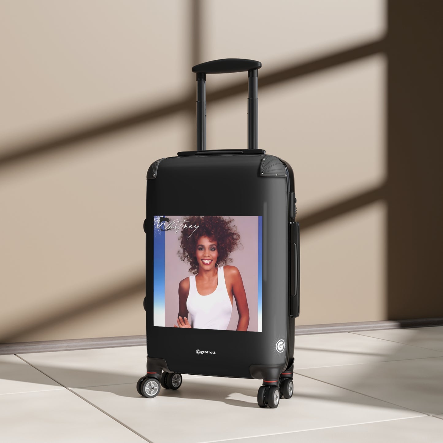 Whitney Houston Whitney Eighties Music Album Luggage Bag Rolling Suitcase Spinner