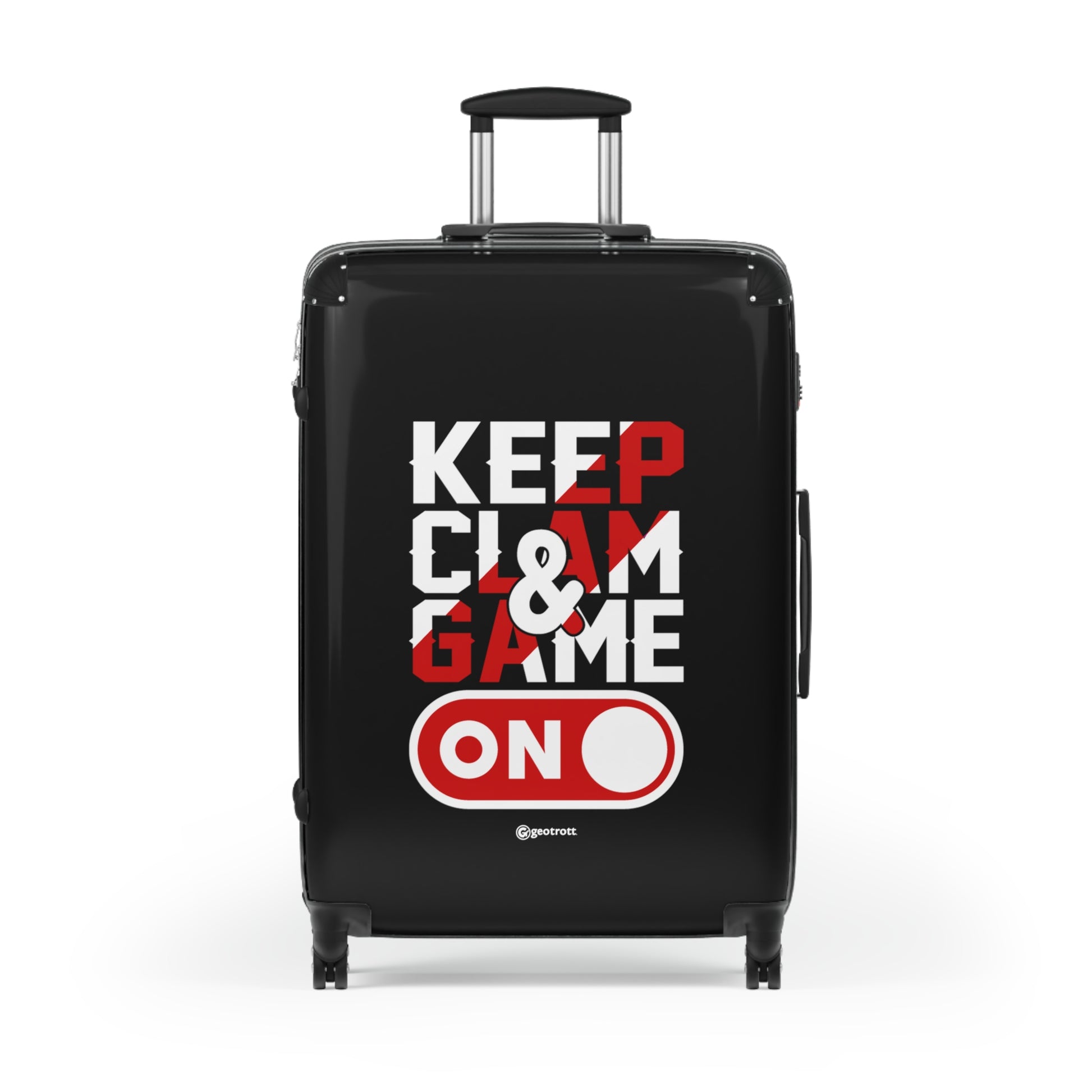 Keep Clam and Game On Gamer Gaming Suitcase-Bags-Geotrott