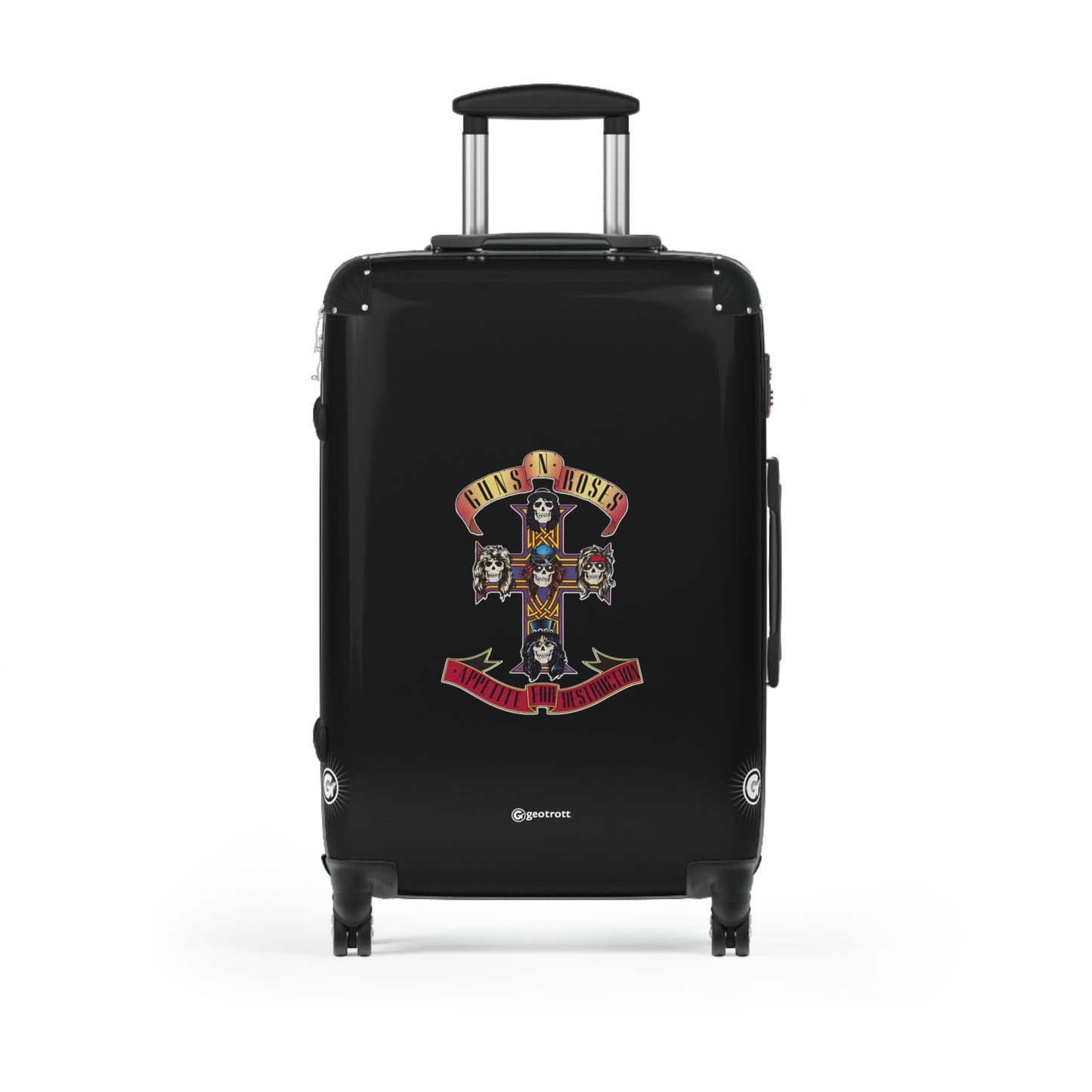 Guns and Roses Appetite for Destruction Eighties Music Album Luggage Bag Rolling Suitcase Spinner