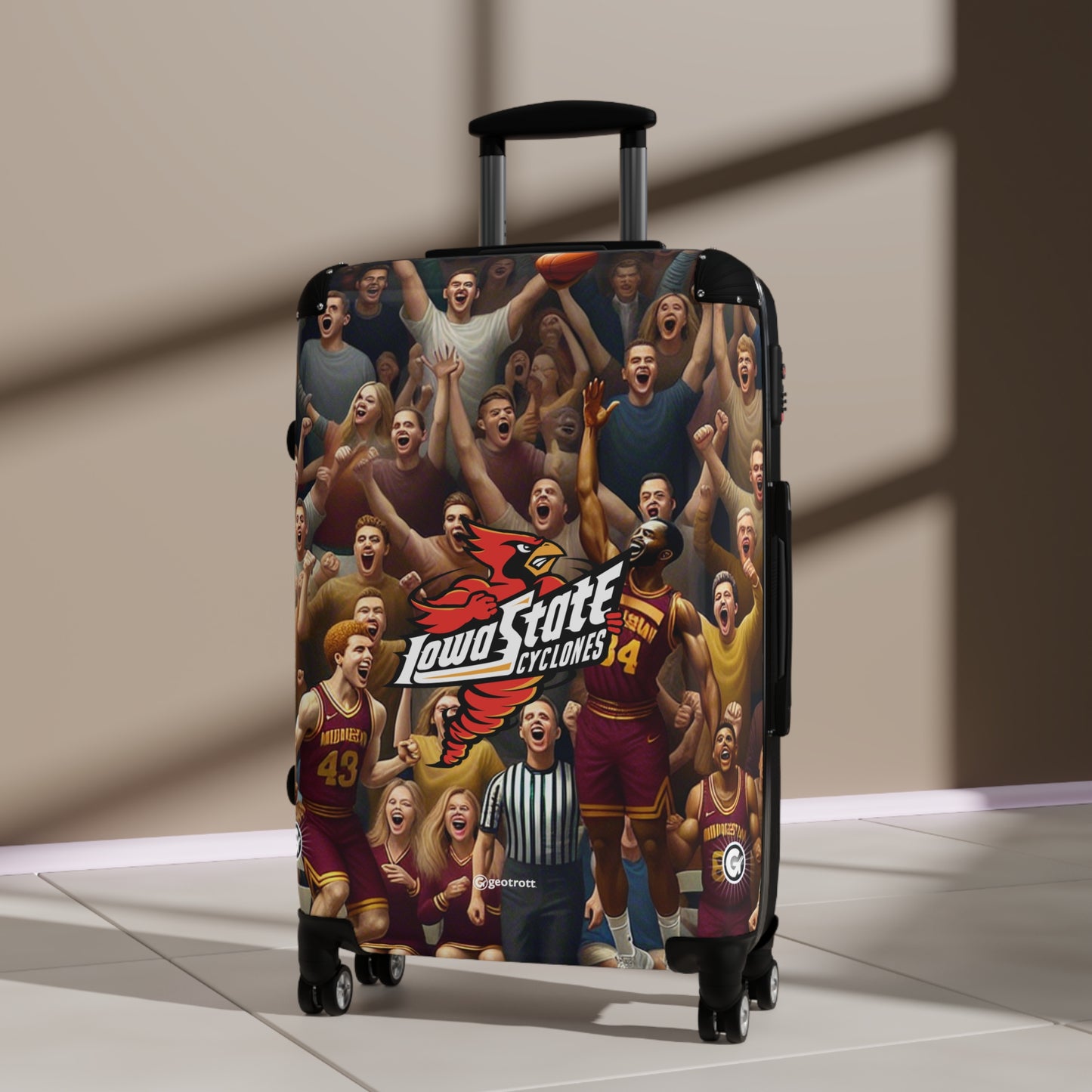 Iowa State Cyclones Men's Basketball Team Luggage Bag Rolling Suitcase Spinner