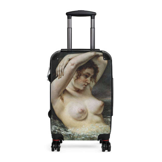 Naked-Woman-Showing-Her-Breasts-Vintage-Nude-Illustration -The-Woman-In-The-Waves-1868-By-Gustave-Courbet