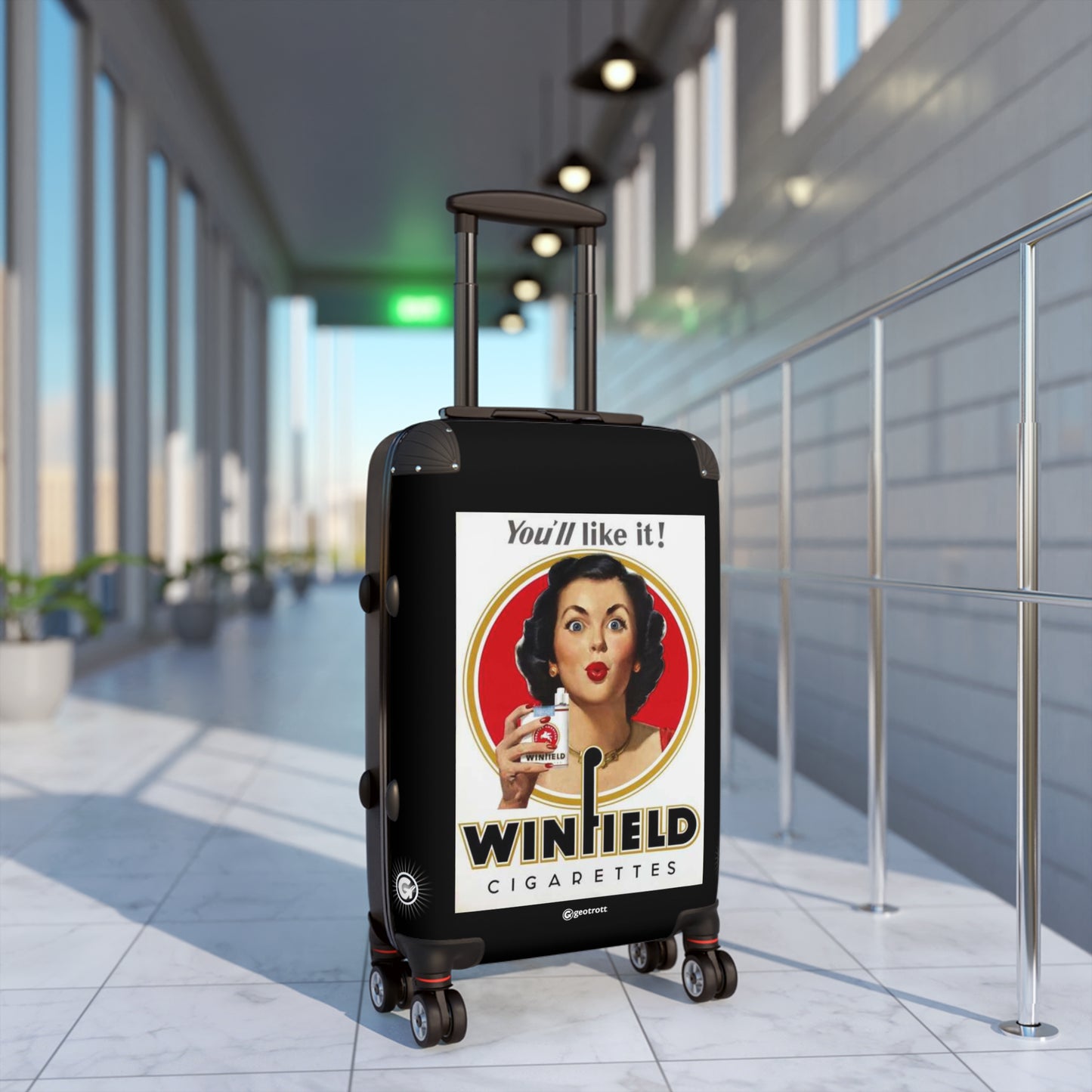 You'll like it Winfield Cigarette Vintage Posters Retro Ad Luggage Bag Rolling Suitcase Spinner