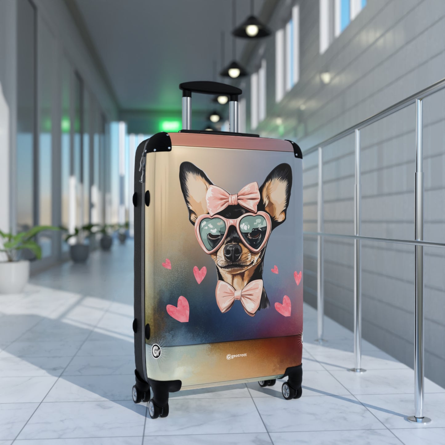 Lollipop Dreams Chihuahua Luggage Bag Rolling Suitcase Spinner