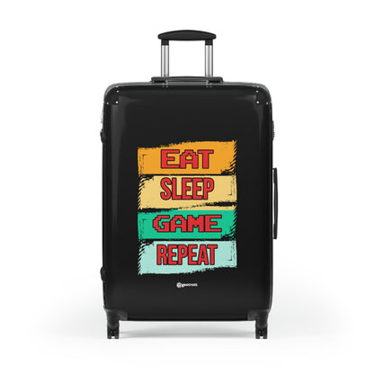 Eat Sleep Game Repeat 3 Gamer Gaming Suitcase-Bags-Geotrott