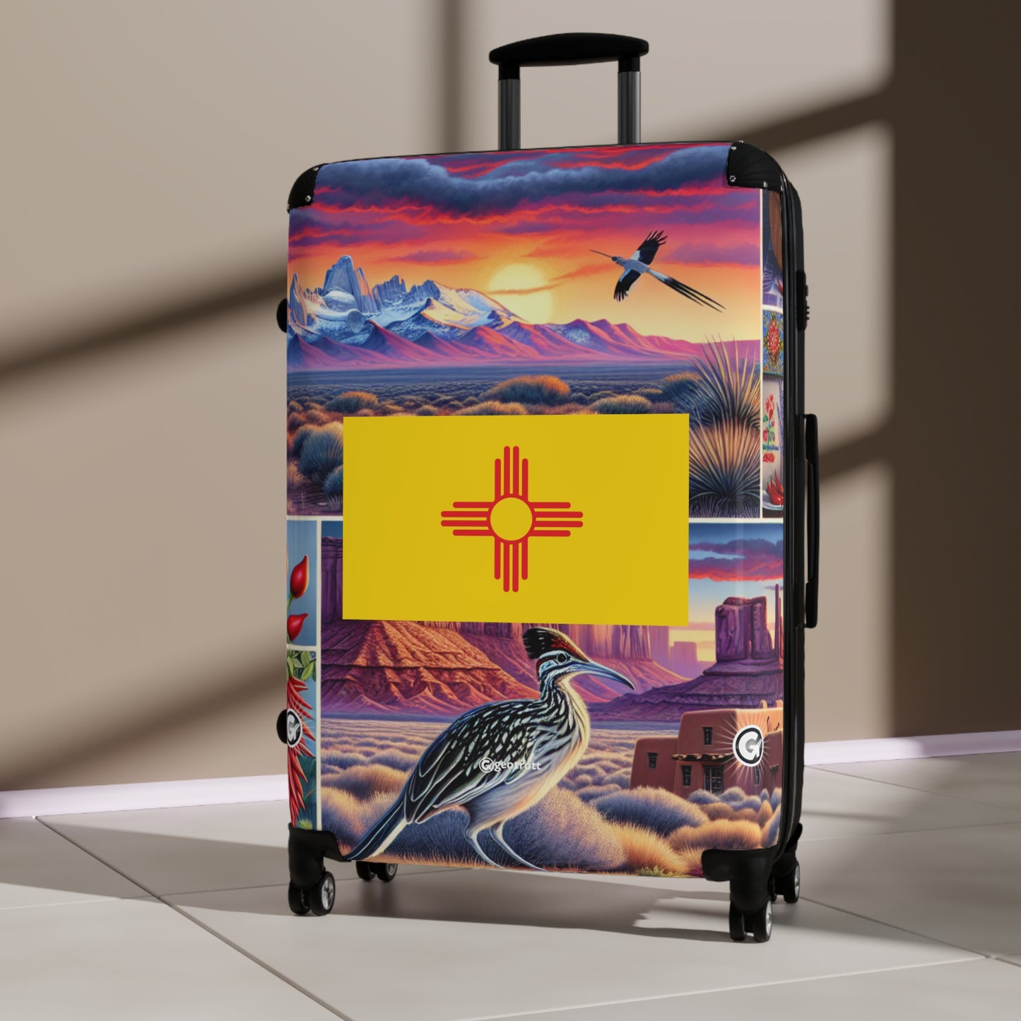 New Mexico USA STATE FLAGS Luggage Bag Rolling Suitcase Travel Accessories