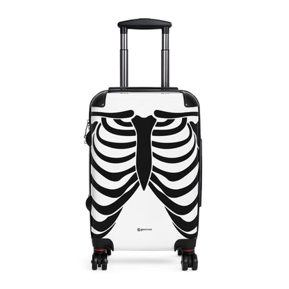 Halloween Season Rib Cage Bones White Luggage Bag Rolling Suitcase Travel Accessories