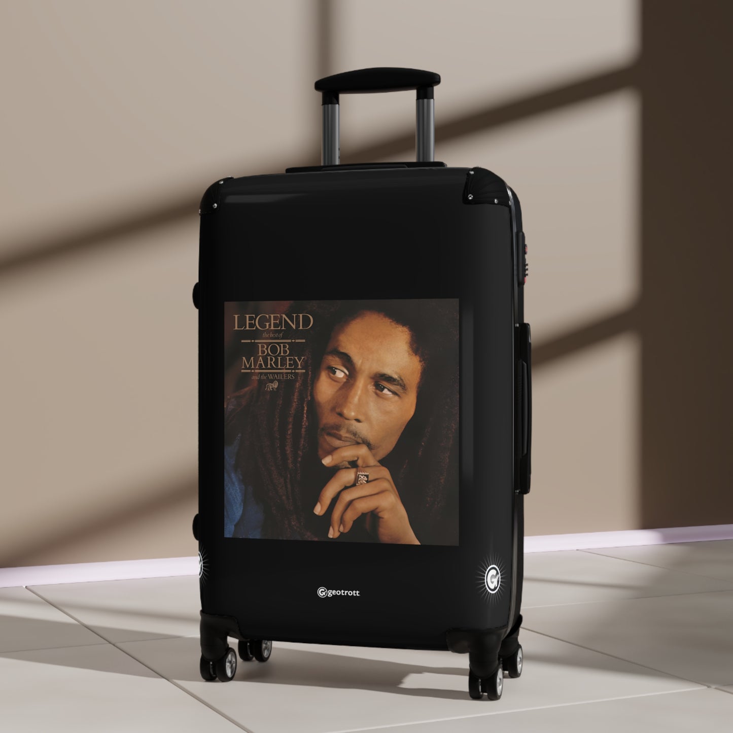 BobMarley Legend Eighties Music Album Luggage Bag Rolling Suitcase Spinner