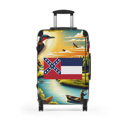 Mississippi USA STATE FLAGS Luggage Bag Rolling Suitcase Travel Accessories