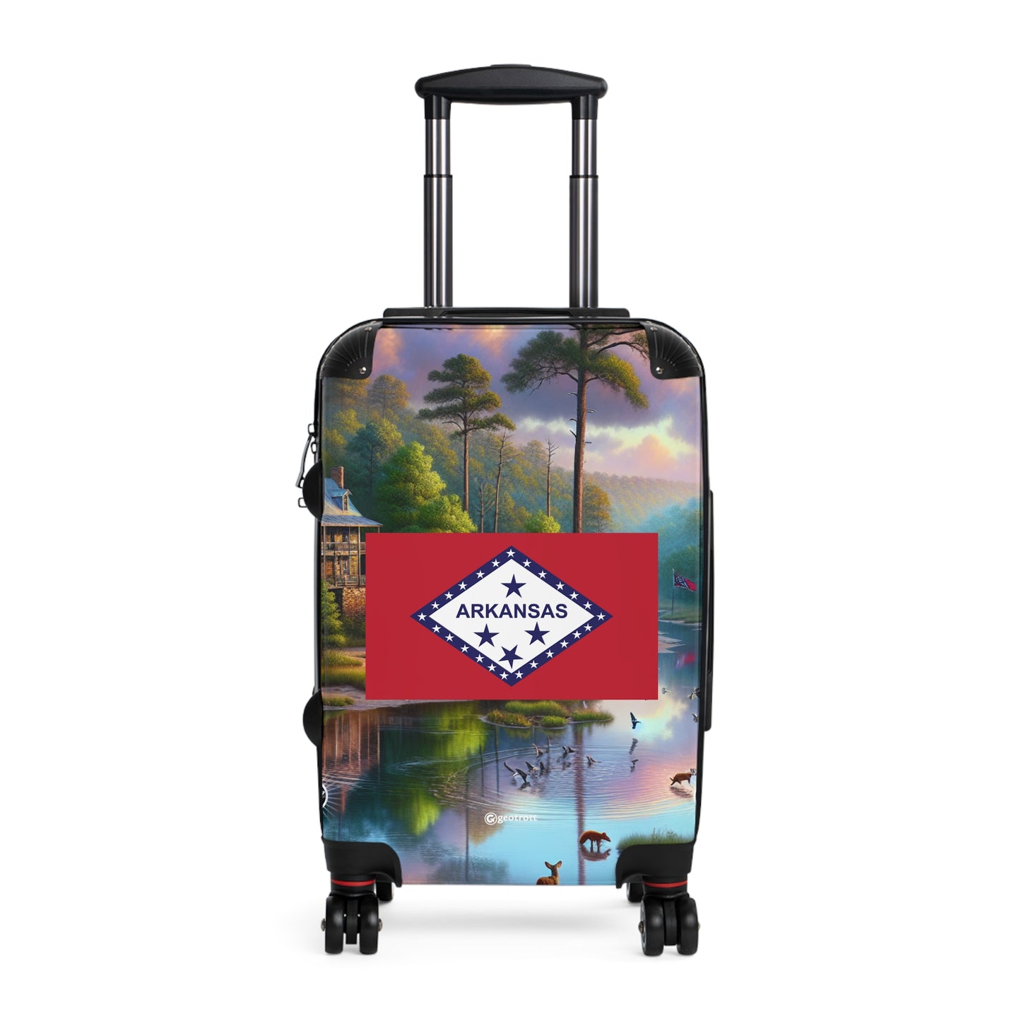 Arkansas USA STATE FLAGS Luggage Bag Rolling Suitcase Travel Accessories