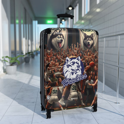 North Hollywood Huskies Freshman Girls Basketball Team Luggage Bag Rolling Suitcase Luggage Spinner