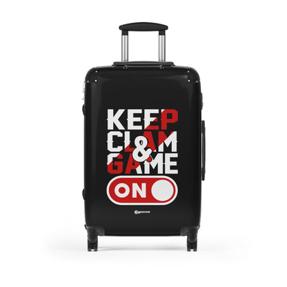 Keep Clam and Game On Gamer Gaming Suitcase-Bags-Geotrott