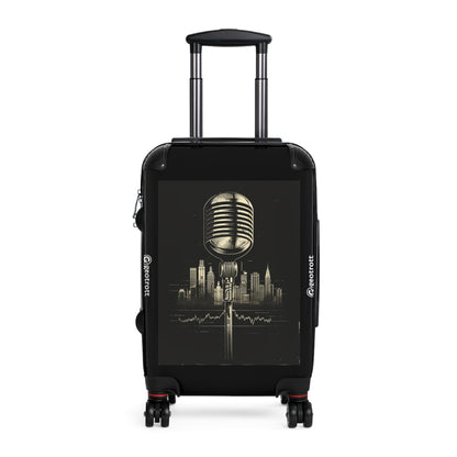 THE A classic microphone with sound waves forming a cit 0c0c3392 29a9 4ebc b33e 11acef531cb0 3