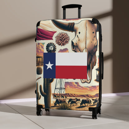 TEXAS USA STATE FLAGS Luggage Bag Rolling Suitcase Spinner