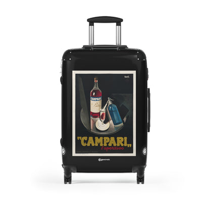 Laperitivo Campari Vintage Posters Retro Ad Luggage Bag Rolling Suitcase Spinner