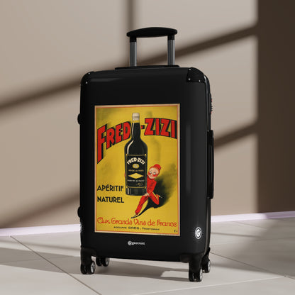 Apéritif français Fred Zizi Bar Pub 1932 Vintage Posters Retro Ad Luggage Bag Rolling Suitcase Spinner