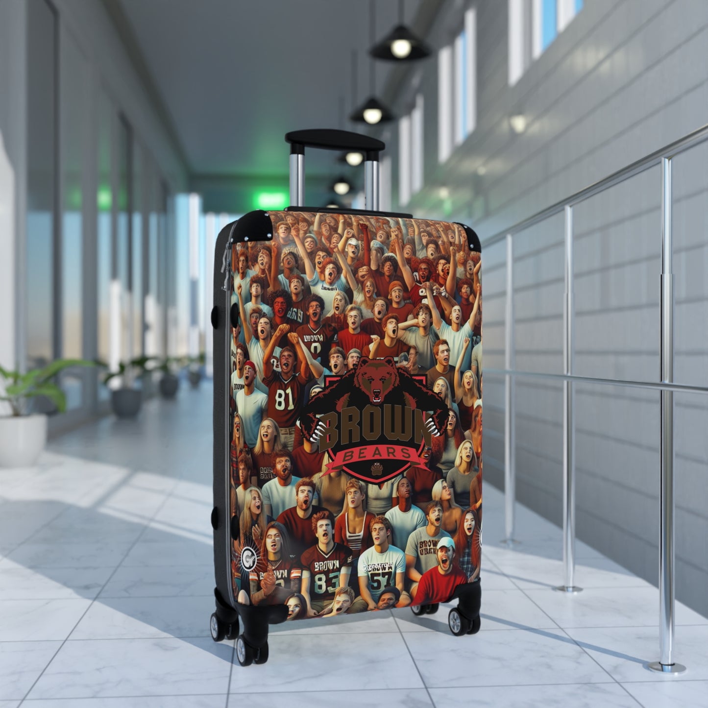 Brown Bears Brown University American Football University College Teams Luggage Bag Rolling Suitcase Travel Accessories