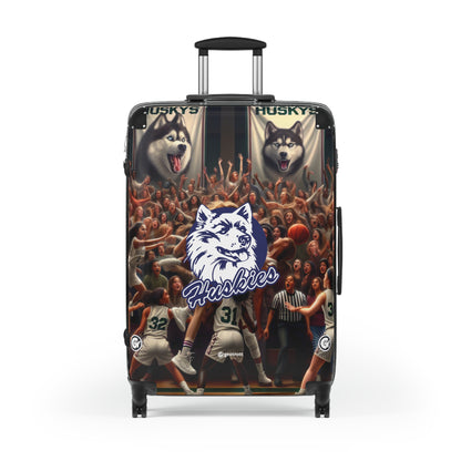 North Hollywood Huskies Freshman Girls Basketball Team Luggage Bag Rolling Suitcase Luggage Spinner