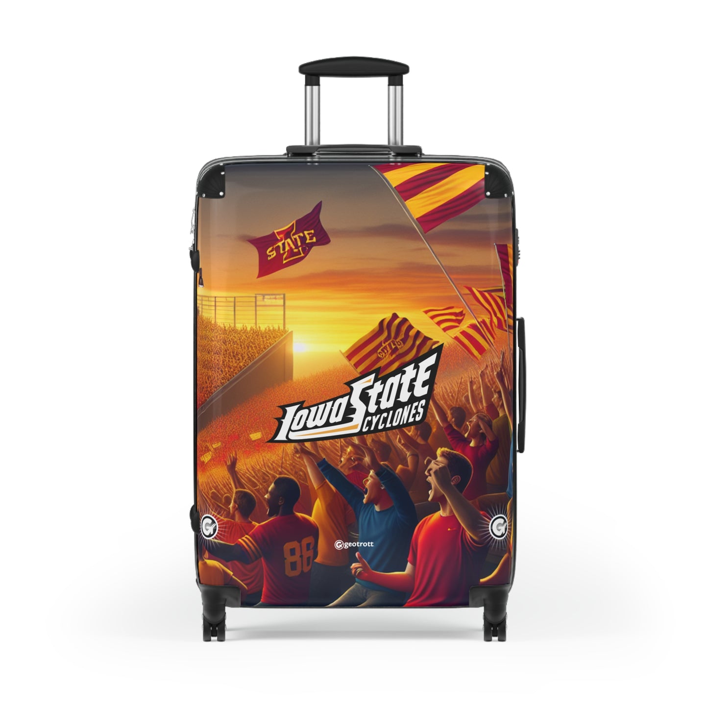 Iowa State University Cyclones College Team Luggage Bag Rolling Suitcase Spinner