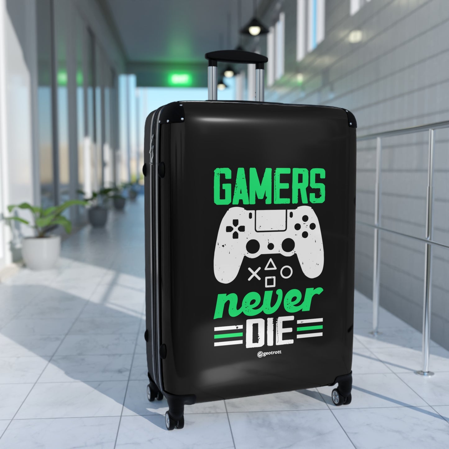 Gamers never Die 3 Gamer Gaming Suitcase-Bags-Geotrott