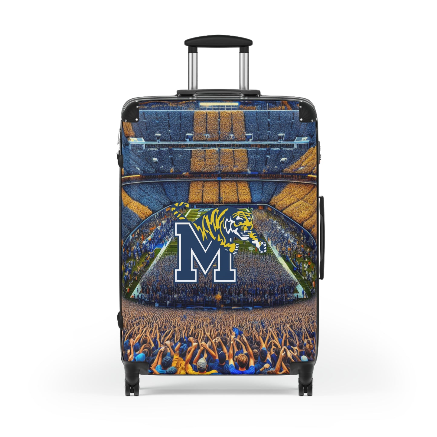 University Memphis Tigers College Football Luggage Bag Rolling Suitcase Spinner