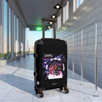 Zodiac Disco Alliance Eighties Music Album Luggage Bag Rolling Suitcase Spinner