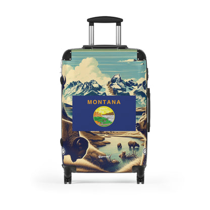 Montana USA STATE FLAGS Luggage Bag Rolling Suitcase Travel Accessories