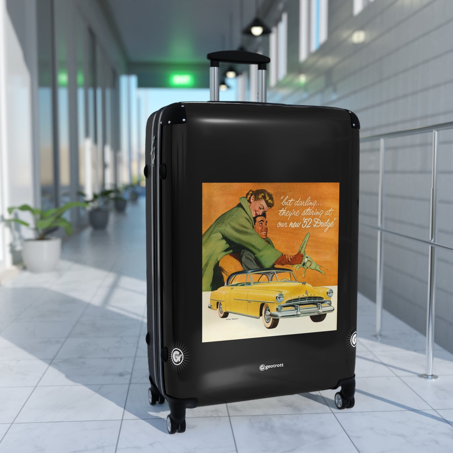 But Darling they are staring at our new Dodge Vintage Posters Retro Ad Luggage Bag Rolling Suitcase Spinner