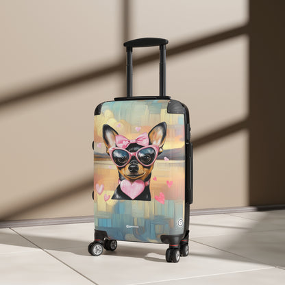 Sweetheart Chihuahua Bliss Luggage Bag Rolling Suitcase Spinner