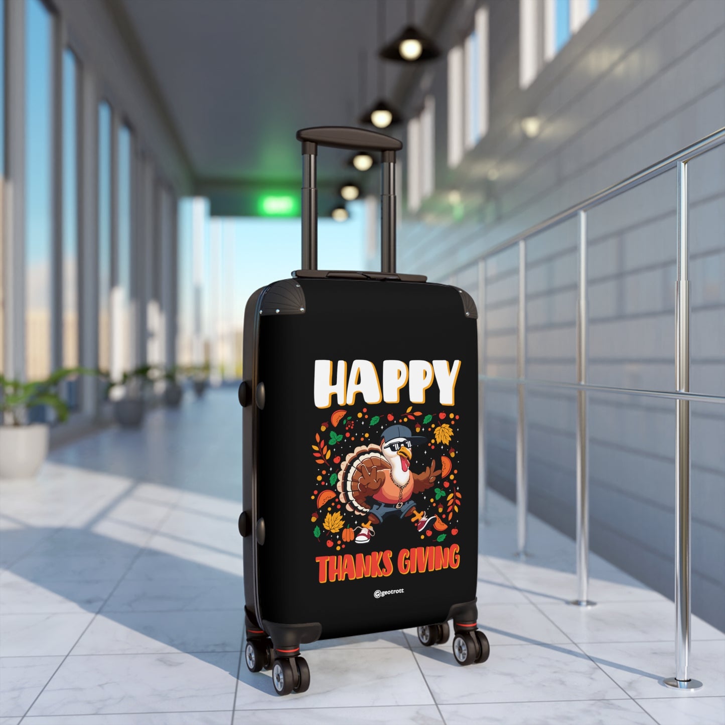 Happy Thanksgiving Thanksgiving Season Luggage Bag Rolling Suitcase Travel Accessories