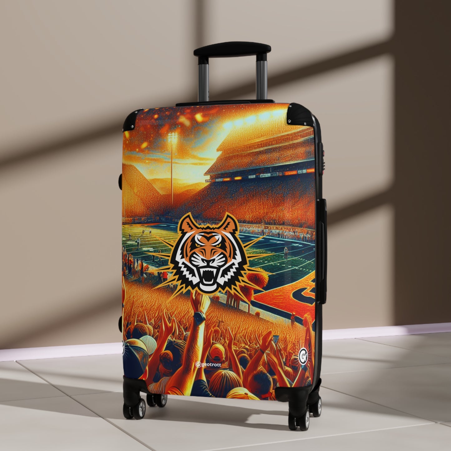 Idaho State College Bengals Football Luggage Bag Rolling Suitcase Spinner