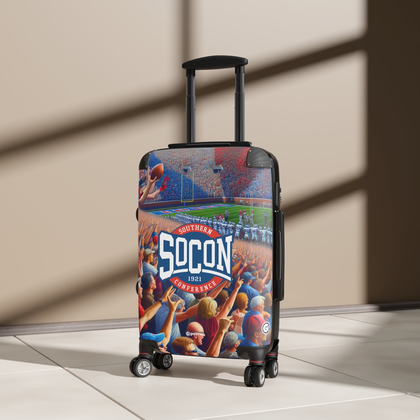 The NCAA Football Southern Collegiate Athletic Conference Luggage Bag Rolling Suitcase Spinner