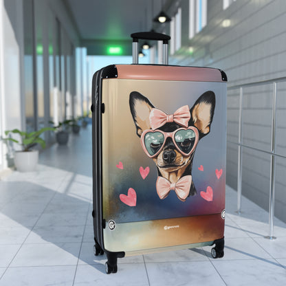 Lollipop Dreams Chihuahua Luggage Bag Rolling Suitcase Spinner