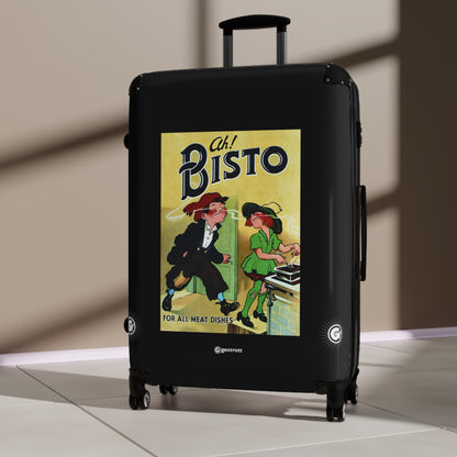 Ah Bisto For All Meat Dishes Vintage Posters Retro Ad Luggage Bag Rolling Suitcase Spinner