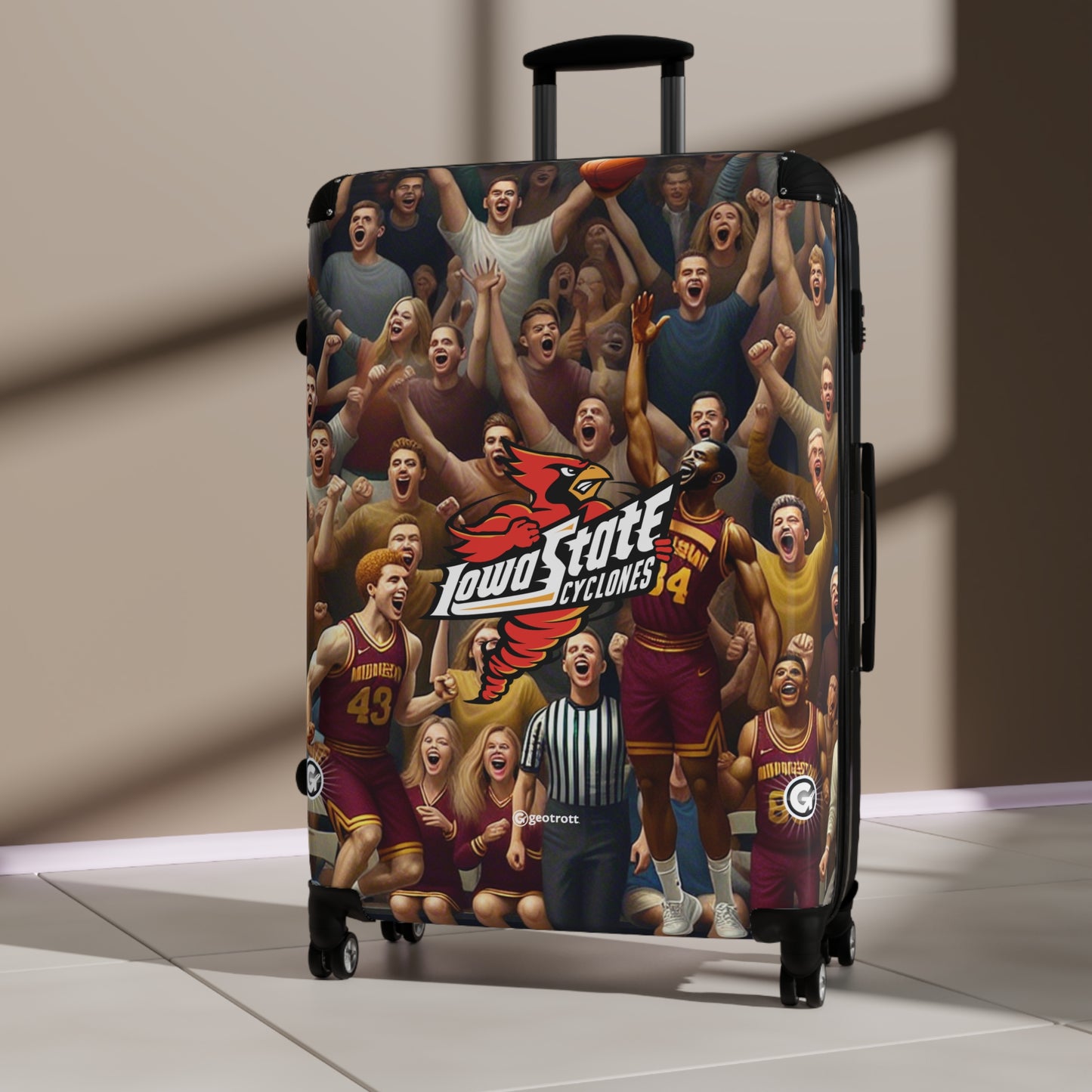 Iowa State Cyclones Men's Basketball Team Luggage Bag Rolling Suitcase Spinner