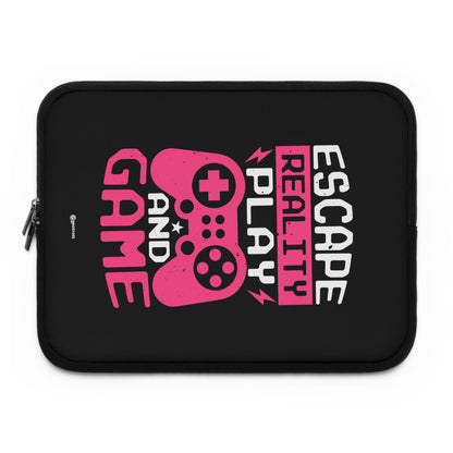 Escape Reality Play and Game Gamer Gaming Lightweight Smooth Neoprene Laptop Sleeve