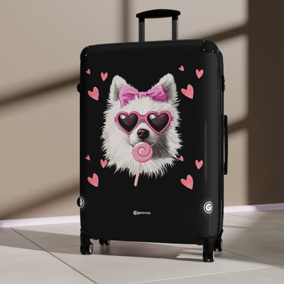 Midnight Glam Pooch Luggage Bag Rolling Suitcase Spinner