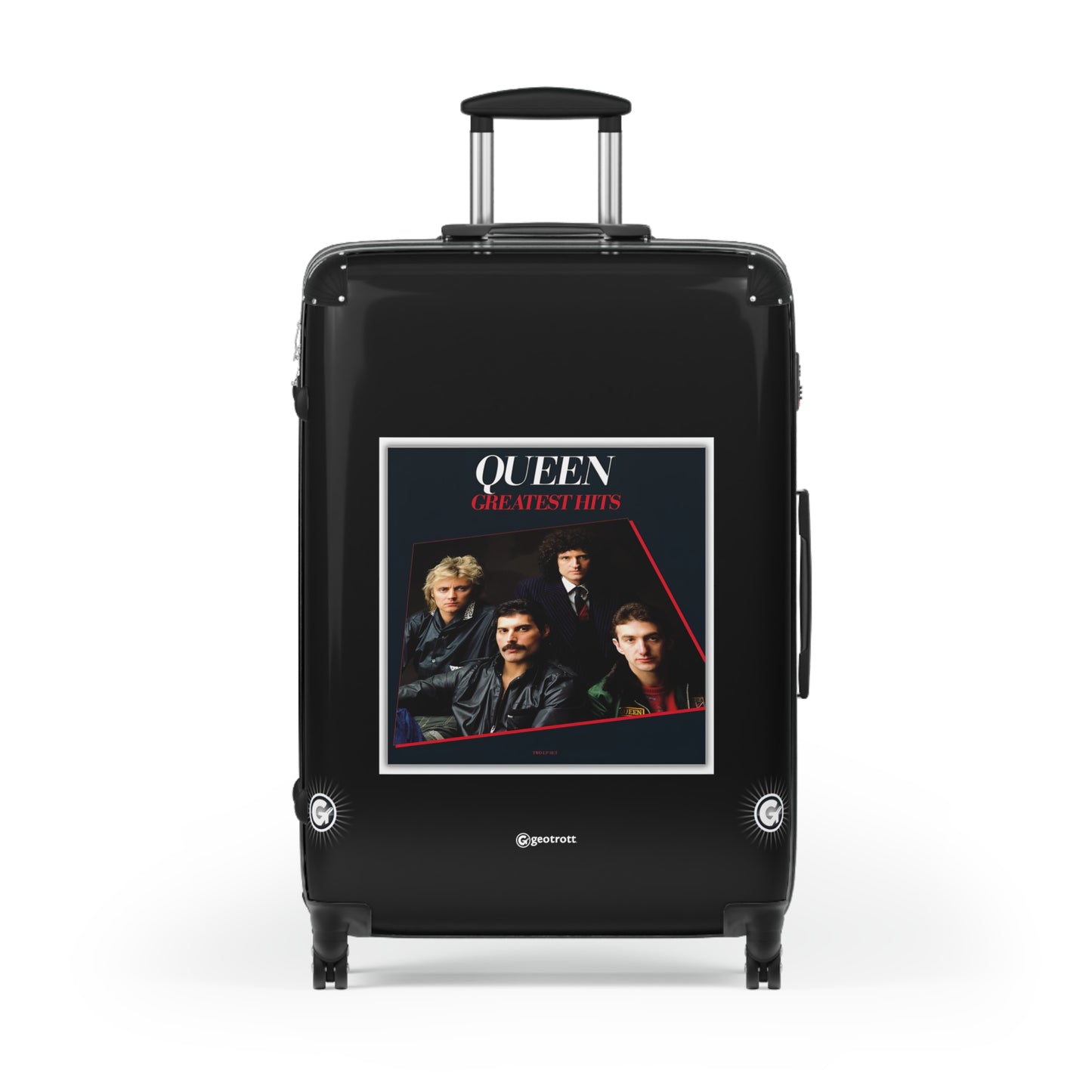 Queen Greatest Hits Eighties Music Album Luggage Bag Rolling Suitcase Spinner