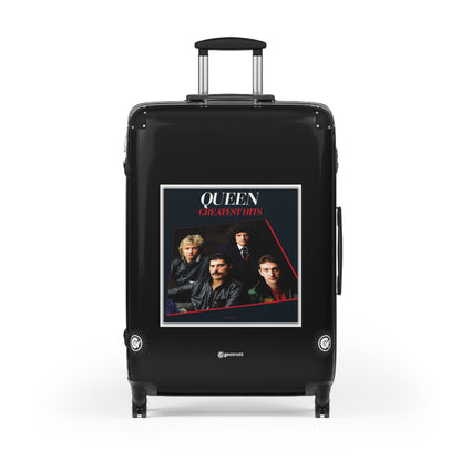 Queen Greatest Hits Eighties Music Album Luggage Bag Rolling Suitcase Spinner