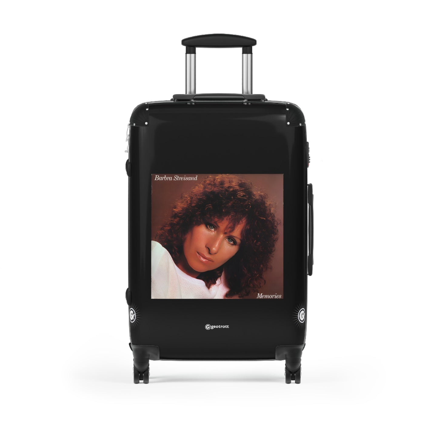 Barbara Streisand Memories Eighties Music Album Luggage Bag Rolling Suitcase Spinner